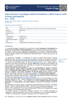 Interventi per il sostegno della formazione e della ricerca nelle