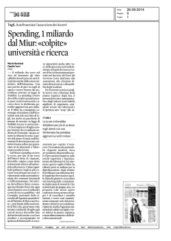 Spending, 1 miliardo dal Miur. Colpite università e ricerca