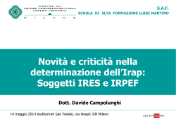 Soggetti IRES e IRPEF a cura di Davide Campolunghi