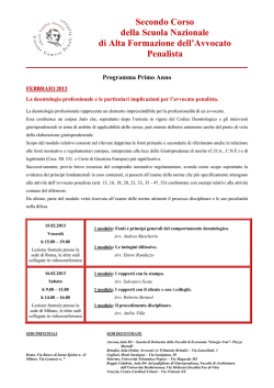 20/11/2014 Programma dettagliato con docenti