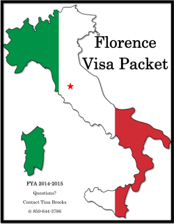 Florence Visa Packet - International Programs