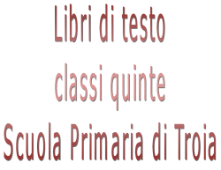 Libri di testo classi quinte