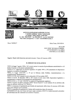 Bando individuazione personale docente Cl.conc_. A056