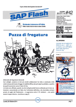 Clicca QUI per leggere il Flash - Sindacato Autonomo di Polizia