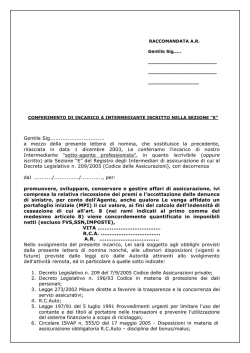 Mandato di A per E