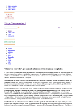 Il marcio &egrave; servito, gli scandali alimentari fra sistema e complicit&agrave;