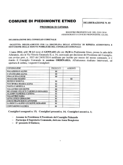 di ripresa audiovisiva e diffusione delle sedute pubbliche del consiglio