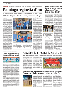 Articolo "La Sicilia"