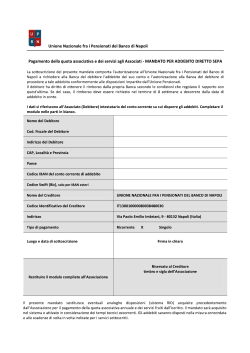 Unione Nazionale fra i Pensionati del Banco di Napoli Pagamento