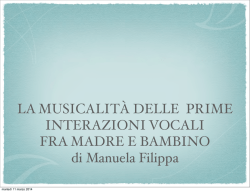 La musicalità delle prime interazioni fra madre e bambino: dalla