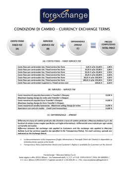 condizioni di cambio – currency exchange terms