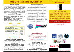 Leaflet - ECSAC - European Centre for Science Arts and Culture