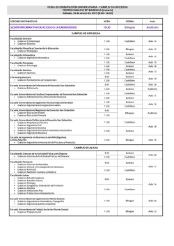 INFORMAZIO SAIOAK - SESIONES INFORMATIVAS