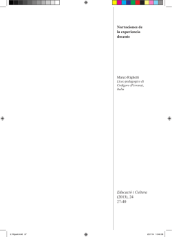 Educaci&oacute; i Cultura (2013), 24 27-40 Narraciones de la