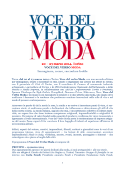 Comunicato generale - Voce del Verbo Moda