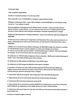 Curriculum Vitae - Comitato Italiano Paralimpico