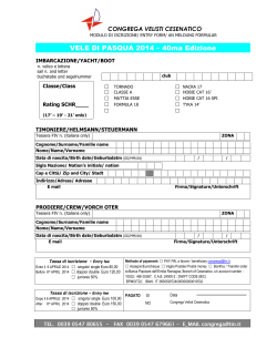 Entry Form PDF - Congrega Velisti Cesenatico