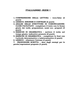 ITALIJANSKI JEZIK I