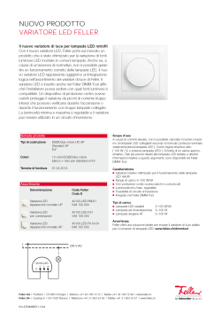 Nuovo prodotto variatore Led FeLLer - MAM Schneider