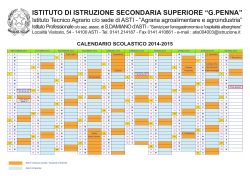 calendario scolastico 2014-2015 - "Giovanni Penna"
