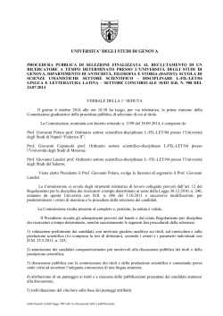 criteri L-FIL-LET/04 - Università degli Studi di Genova