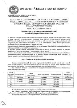 Bando - Università degli Studi di Torino