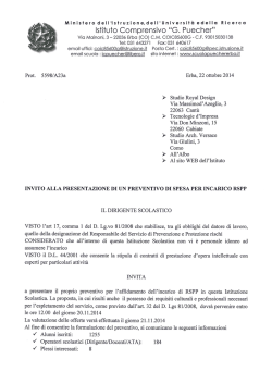 Bando incarico RSPP - scuola secondaria statale di primo grado g