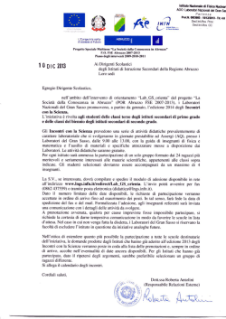 Incontri con la Scienza 2014 - Ufficio Scolastico Regionale per l