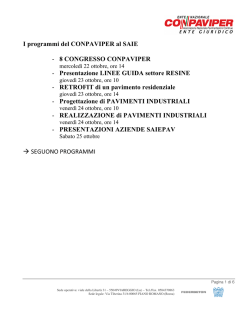 I programmi del CONPAVIPER al SAIE