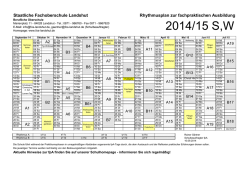 Rhythmusplan - FOS Landshut