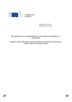 COMMISSIONE EUROPEA Bruxelles, 28.8.2014 COM(2014