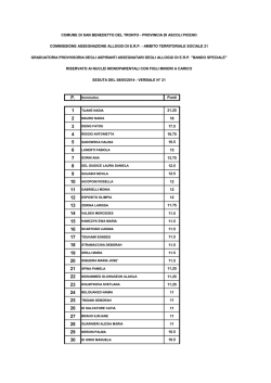 Graduatoria provvisoria (11 KB) - Comune di San Benedetto del