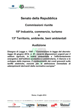 Documento depositato da Ascomac-Cogena