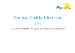 Nuova Tariffa Elettrica D1