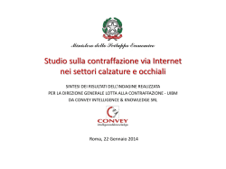 Indagine di mercato relativa ad uno studio sulla contraffazione via