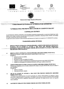 capitolato tecnico lotto2 - Università degli Studi di Messina
