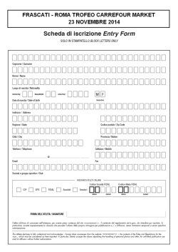 Iscrizione via Fax
