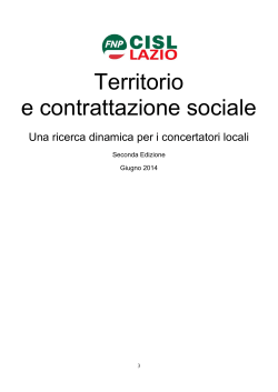 Scarica la ricerca "Territorio e contrattazione sociale"