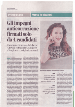 Gli impegni anticorruzione firmati solo da 4 candidati