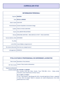 curriculum vitae - Azienda Ospedaliera Careggi