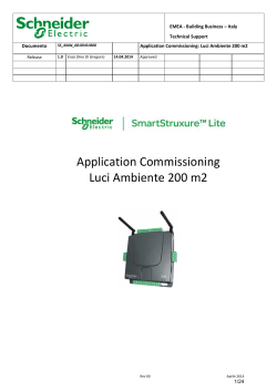 Application Commissioning Luci Ambiente 200m2
