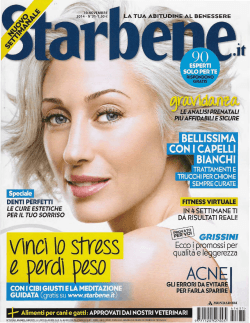Starbene – 10 Novembre 2014 - Istituto Dermoclinico Vita Cutis