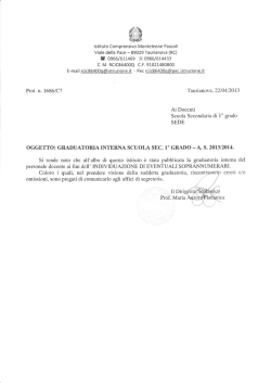 Graduatoria Sec. I grado 2013/2014