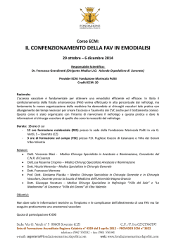 IL CONFENZIONAMENTO DELLA FAV IN - med
