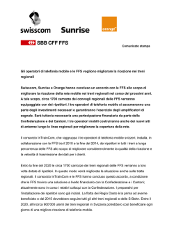 Gli operatori di telefonia mobile e le FFS vogliono