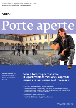 Invito alle Porte Aperte DFA