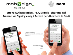 Strong Authentication , FEA, SPID