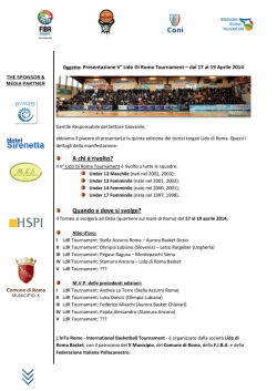 documento informativo - Lido di Roma Basket