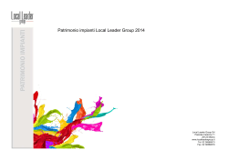 Patrimonio impianti Local Leader Group 2014