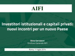 Investitori istituzionali e capitali privati
